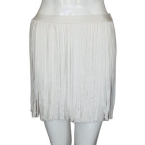 new HERVE LEGER/F21 Fringe/Go-Go Mini Skirt, M, Bodycon, White, NEEDS CLEANING